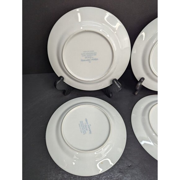 Fresh Flowers by Excel Iris Set of 4 Porcelain Floral 7 Inch Salad Plates - Picture 8 of 11